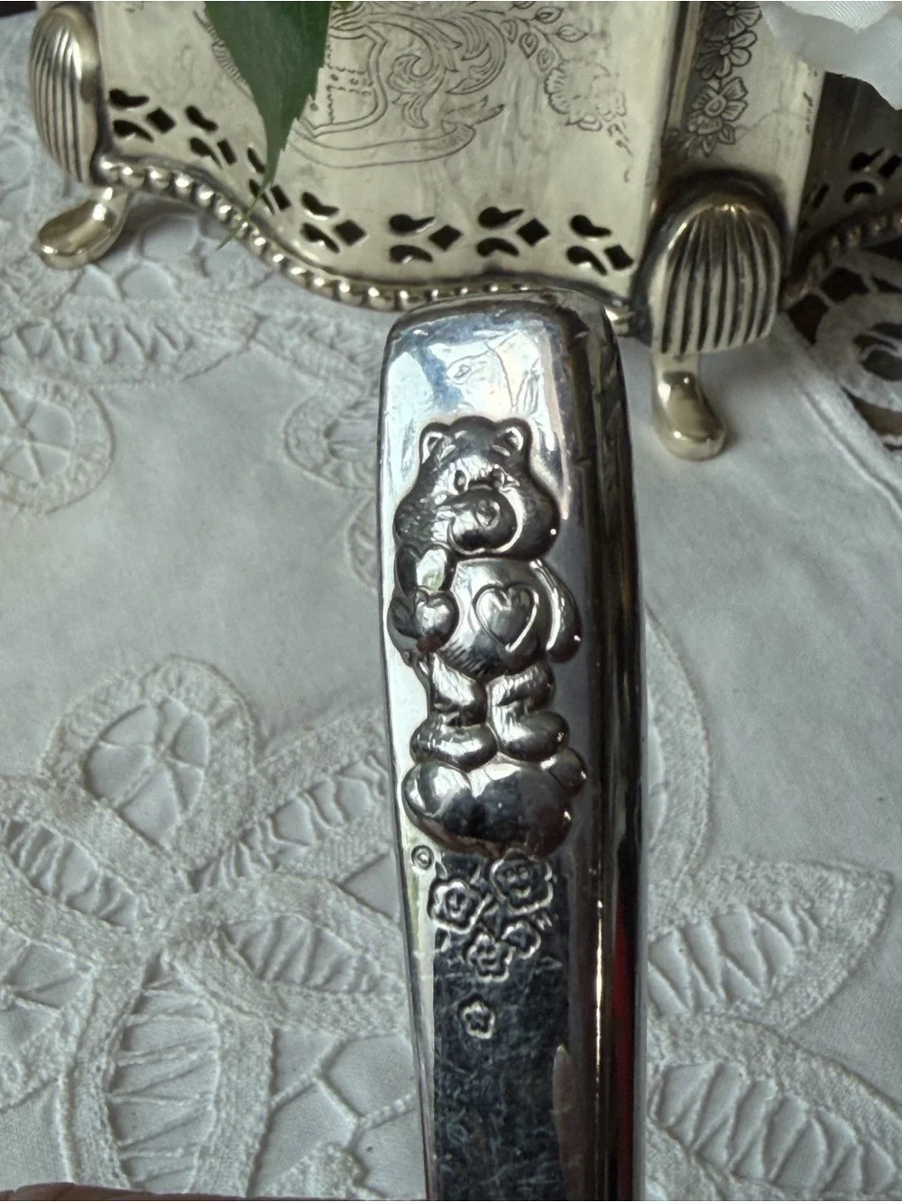 Vintage Care Bears silver stainless knife